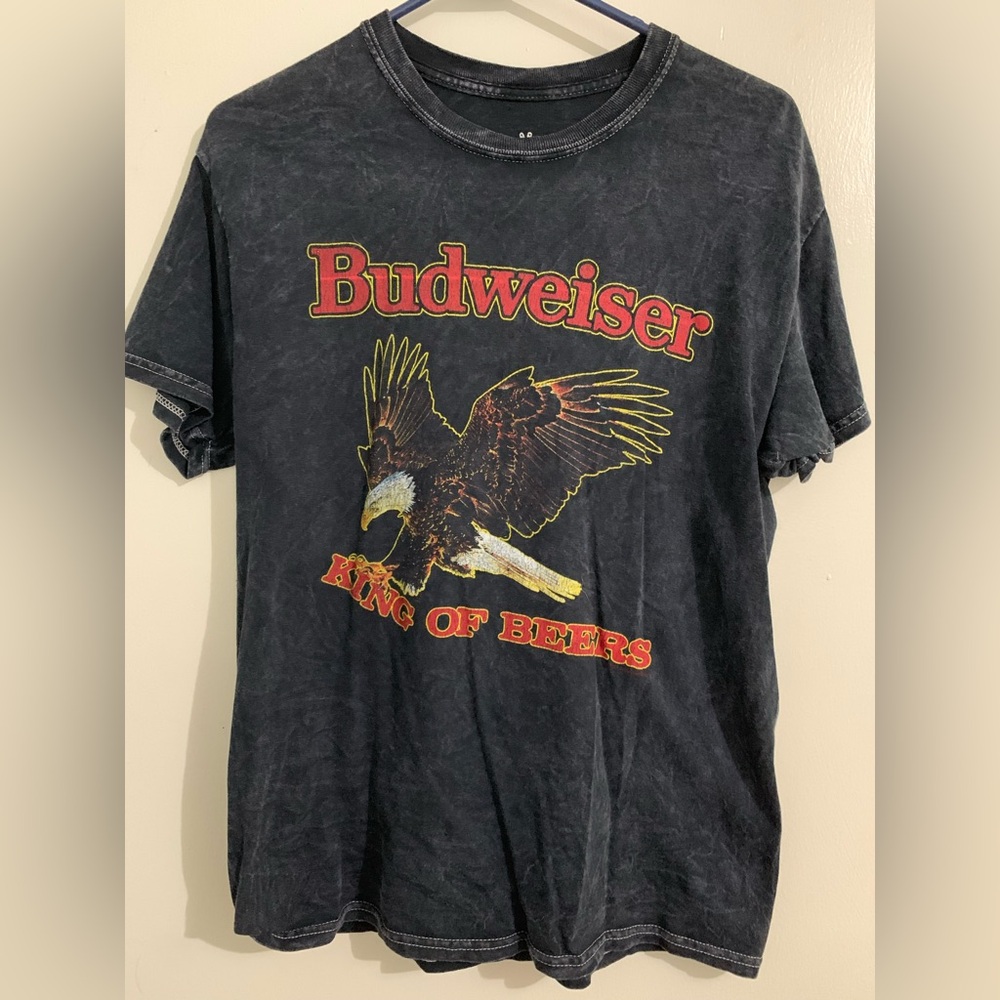 Budweiser Charcoal Tee with Eagle Design
